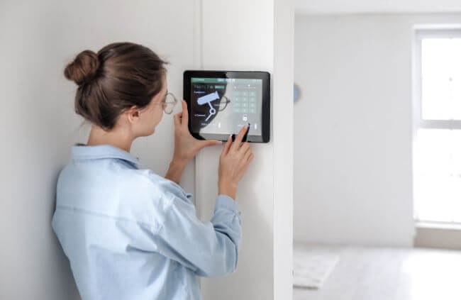 Home Security Guys completed modern home alarm repair in Brisbane with touchscreen monitoring system.